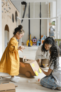 young girl and woman
